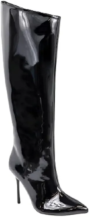Liliana Women's Stiletto High Heel Knee High Boots Pointed Toe Side Zipper Dress Party Thin Heels Shoes Frenzy-1