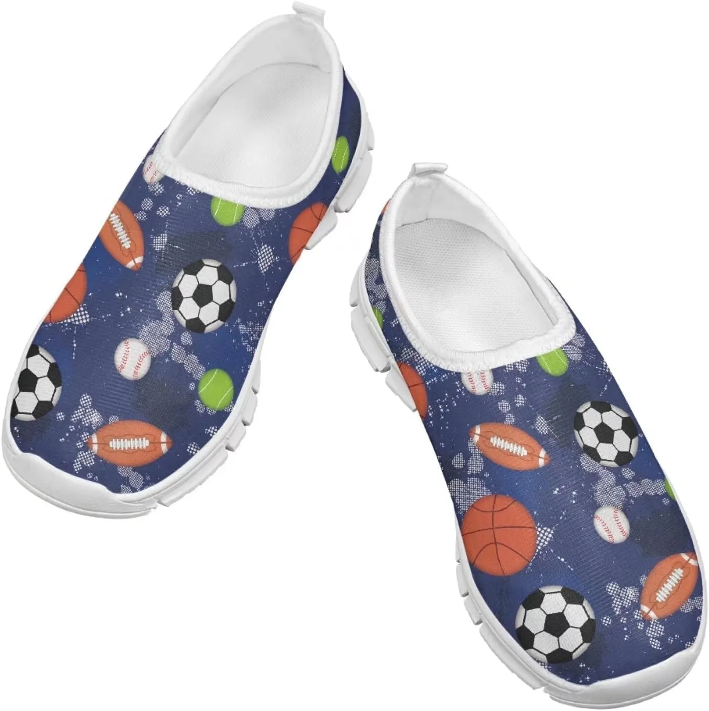 Little Kids Slip On Walking Shoes Breathable Athletic Fitness Shoe Light Elastic Sneakers for Indoor Outdoor Size 11-15 White Sole