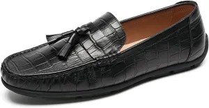 Loafers for Men - Calfskin Driving Shoes | Tassel Detailing with Flexible Pebble Sole