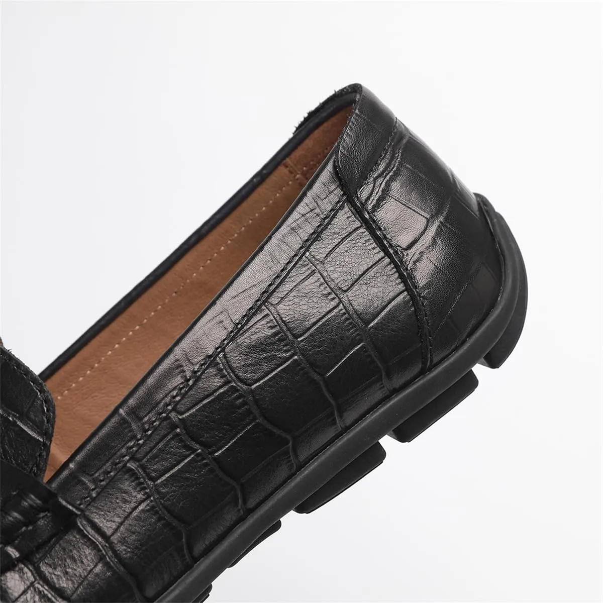 Loafers for Men - Calfskin Driving Shoes | Tassel Detailing with Flexible Pebble Sole