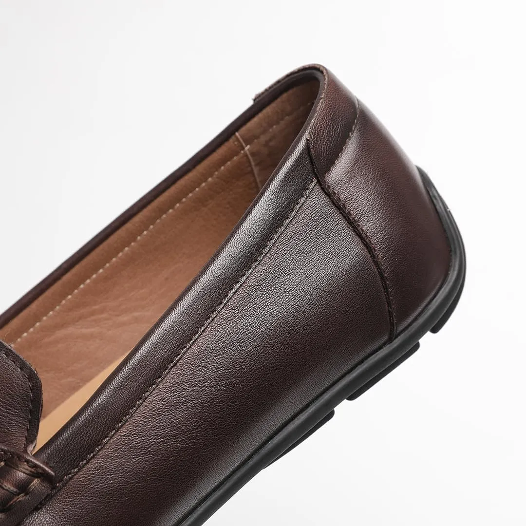Loafers for Men - Genuine Leather Penny Loafers | Driving Moccasins with Coin Slot & Rubber Nubs