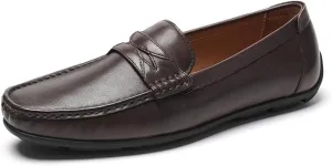 Loafers for Men - Genuine Leather Penny Loafers | Driving Moccasins with Coin Slot & Rubber Nubs