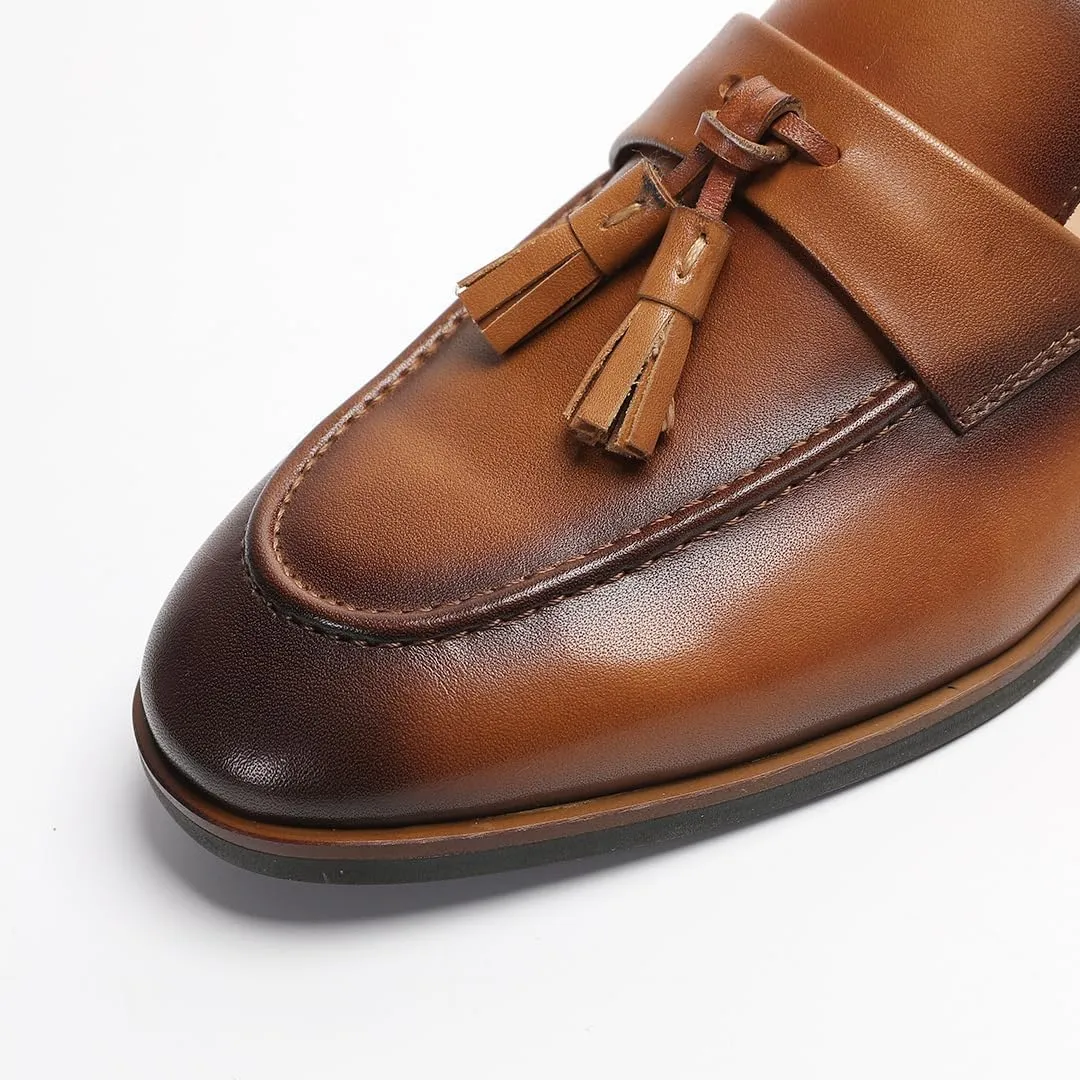 Loafers for Men - Premium Calfskin Tassel Shoes | Handcrafted Business Casual Loafers
