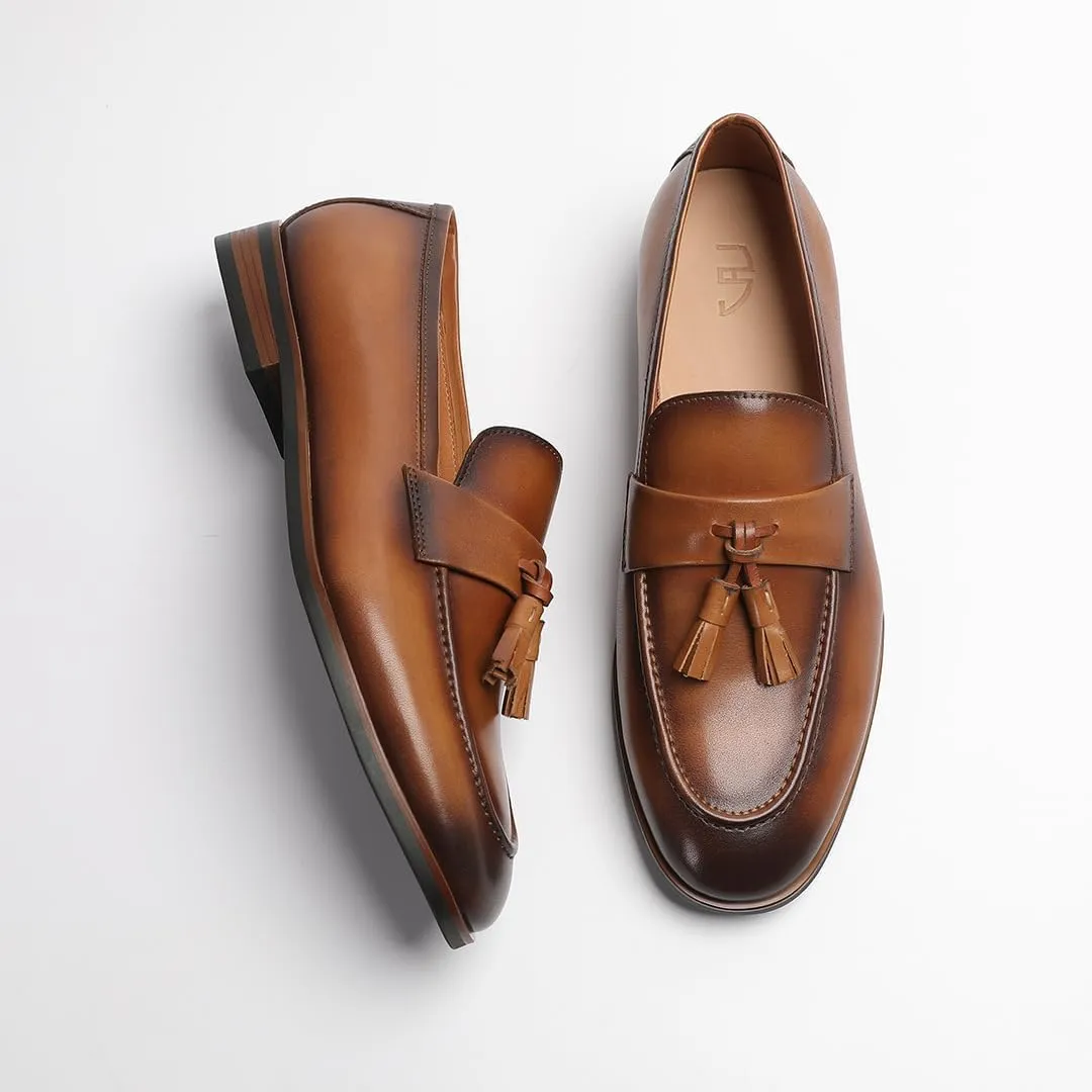 Loafers for Men - Premium Calfskin Tassel Shoes | Handcrafted Business Casual Loafers
