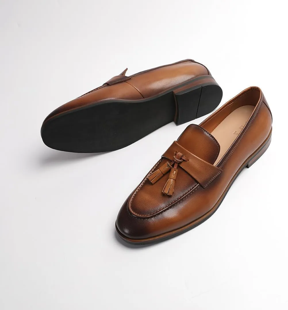 Loafers for Men - Premium Calfskin Tassel Shoes | Handcrafted Business Casual Loafers