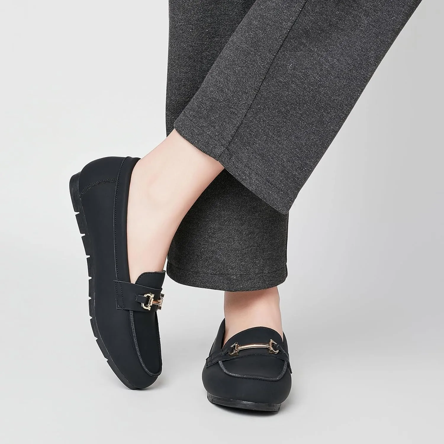 Loafers for Women Business Casual Work Shoes Comfortable & Lightweight Leather Womens Dress Penny Loafers Flats Slip On Shoes
