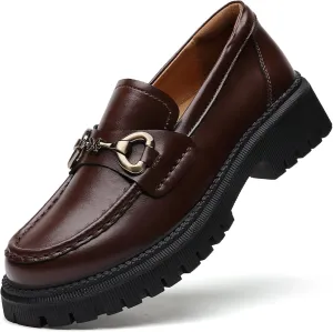 Loafers for Women Women's Loafers & Slip-ons Leather Platform Chunky Penny Shoes Business Casual Shoes Comfortable Dressy Office Work Shoes