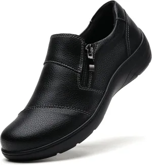 Loafers for Women Women's Loafers & Slip-Ons Zipper Walking Flats Casual Shoes Orthopedic Shoes Comfortable Dress Shoes Office Work Shoes