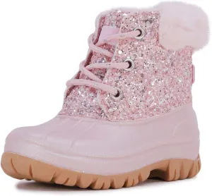 LONDON FOG Girls Toddler Tadley Cold Weather Warm Lined Snow Boot Fashion Snow Boots For Girls