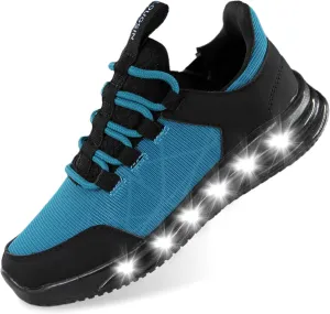 LOUGSIN Boys Girls Light Up Shoes Lightweight Mesh Breathable Adorable GlowDash LED Flashing Running Sneakers for Toddler and Little Kid