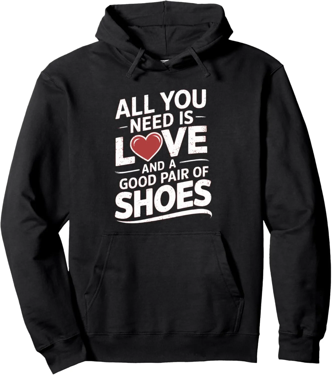 Love and Running Shoes Valentine's Day Marathon Couple Pullover Hoodie