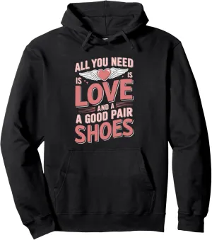 Love and Running Shoes Valentine's Day Marathon Couple Pullover Hoodie