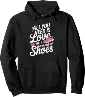 Love and Running Shoes Valentine's Day Marathon Couple Pullover Hoodie
