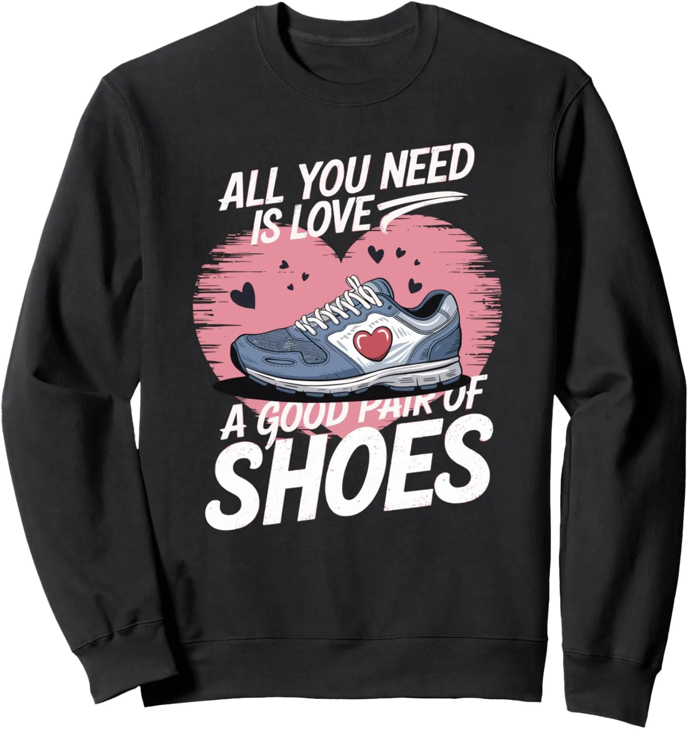 Love and Running Shoes Valentine's Day Marathon Couple Sweatshirt