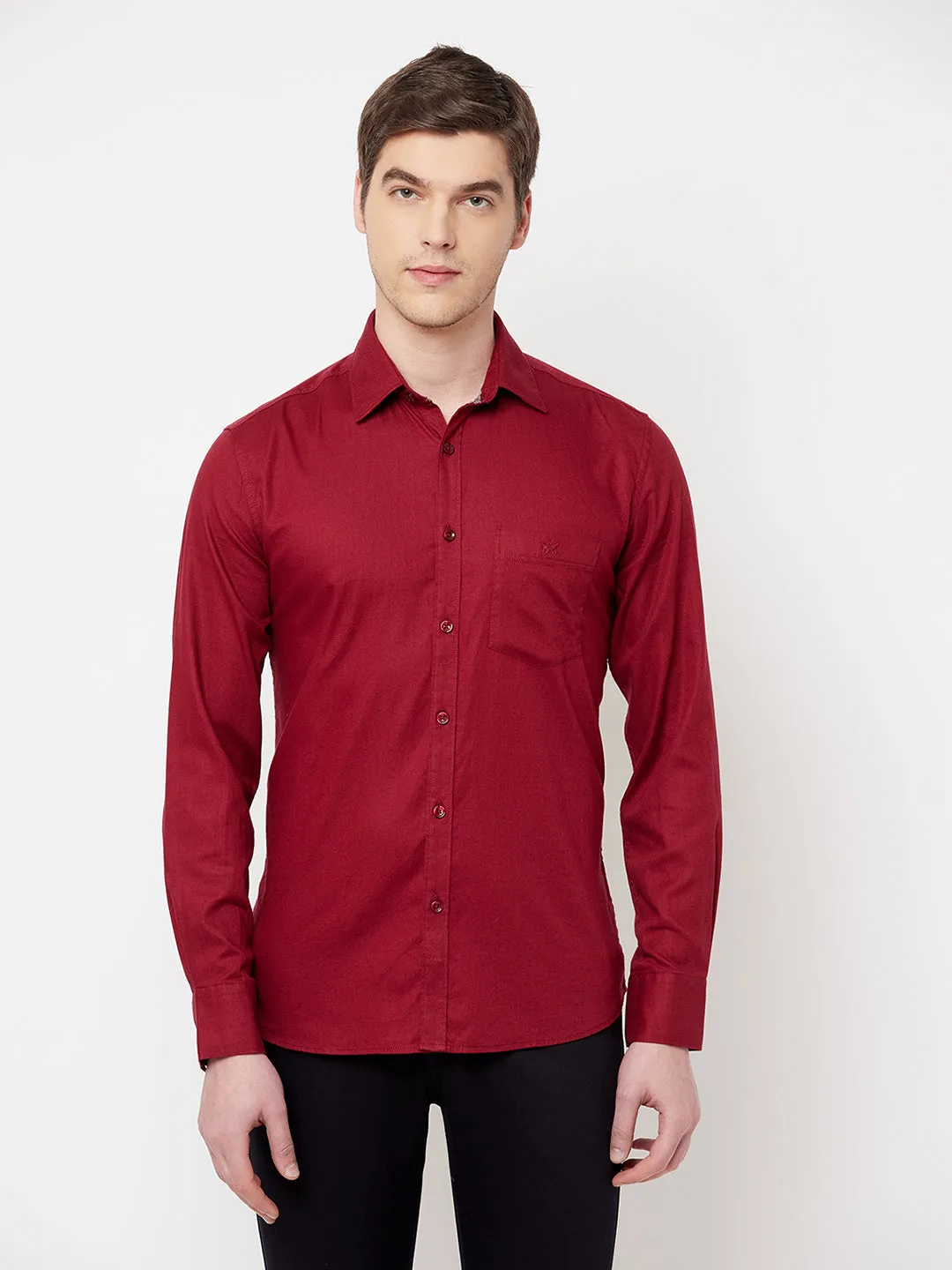 Maroon Casual Shirt
