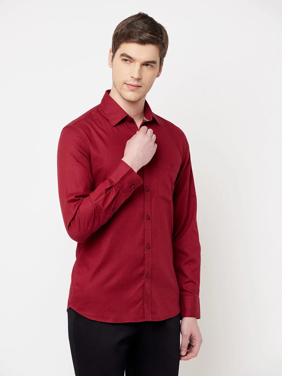Maroon Casual Shirt