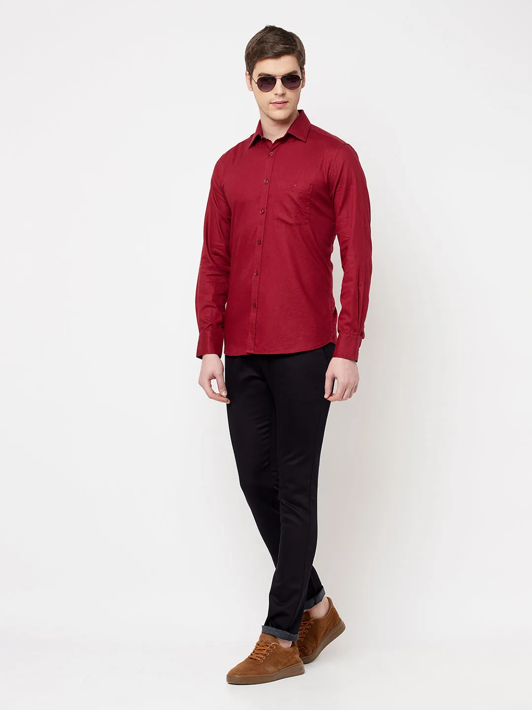 Maroon Casual Shirt