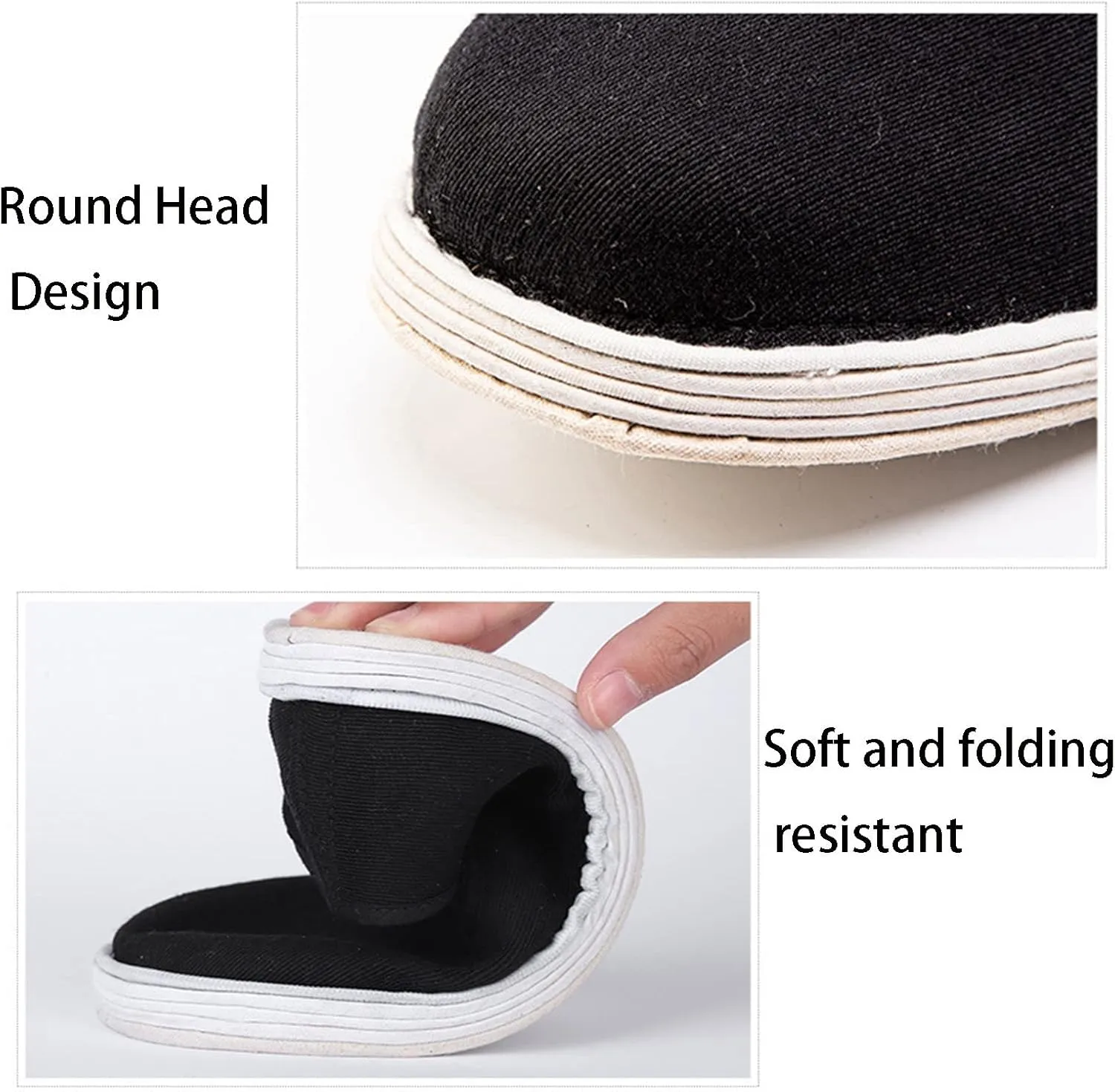 Martial Art Cloth Shoes, Men Traditional Chinese Style Slip-On Breathable Old Beijing Cloth Shoes, Comfortable Non Slip Rubber Sole Black, for Yoga, Judo, Parkour, Taekwondo, Park Jogging