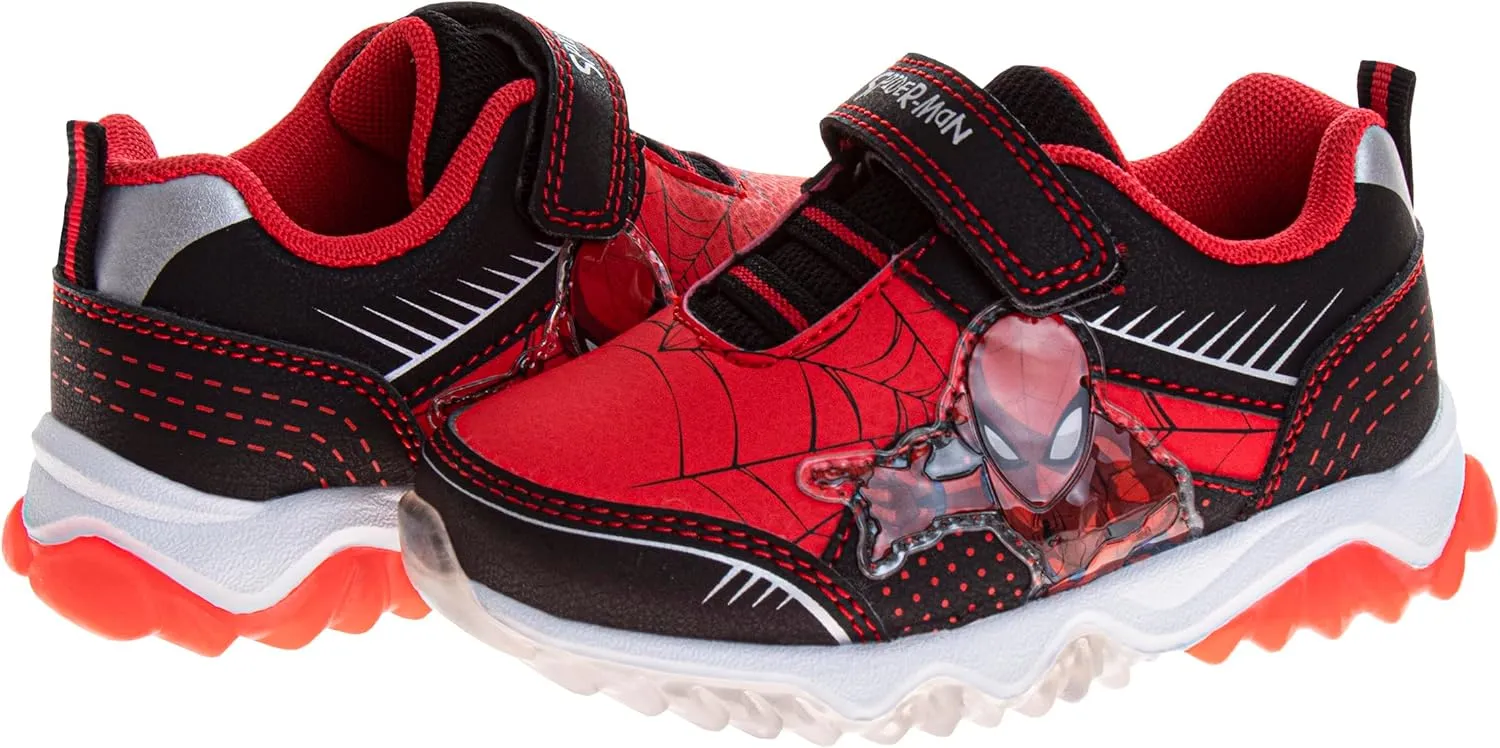 Marvel Comics Character Sneakers Slipon Laceless - The Avengers Spiderman Captain America Hulk Thor Ironman Athletic Shoes (Sizes: 6-10 Toddler / 11-12 Little Kid)