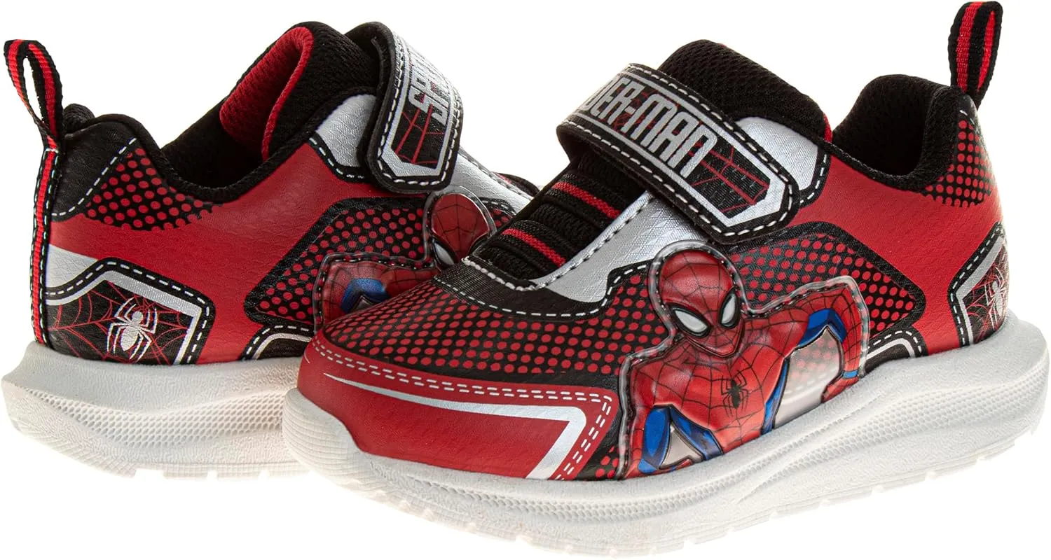 Marvel Comics Character Sneakers Slipon Laceless - The Avengers Spiderman Captain America Hulk Thor Ironman Athletic Shoes (Sizes: 6-10 Toddler / 11-12 Little Kid)