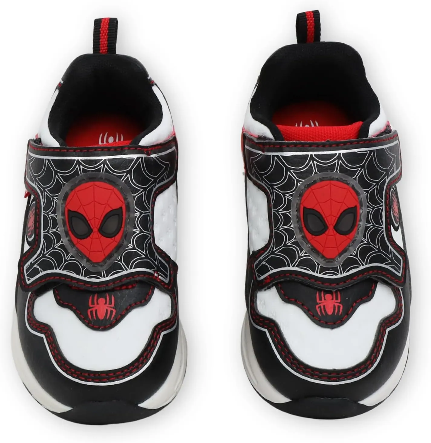 Marvel Spiderman Toddler Boys Light Up Hook and Loop Sneakers