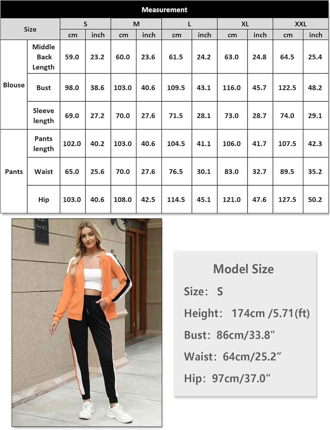 Marvmys Women's 2 Piece Tracksuit Set Full Zip-Up Hoddie Sweatsuits Color Block Jogging Suits with Pockets
