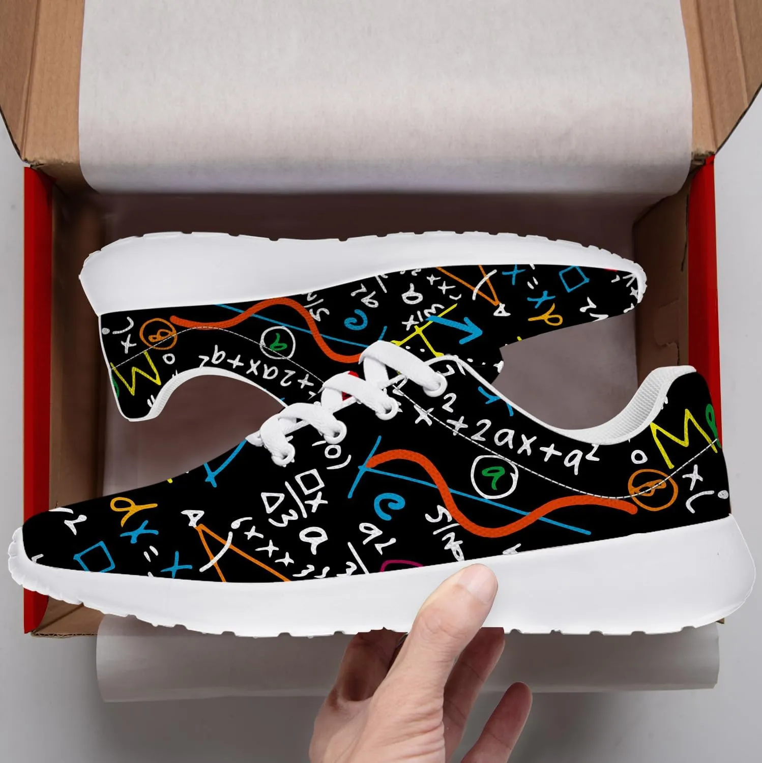Math Shoes for Women Men Walking Shoes Teacher Sneakers Tennis Shoes Gifts for Women Men