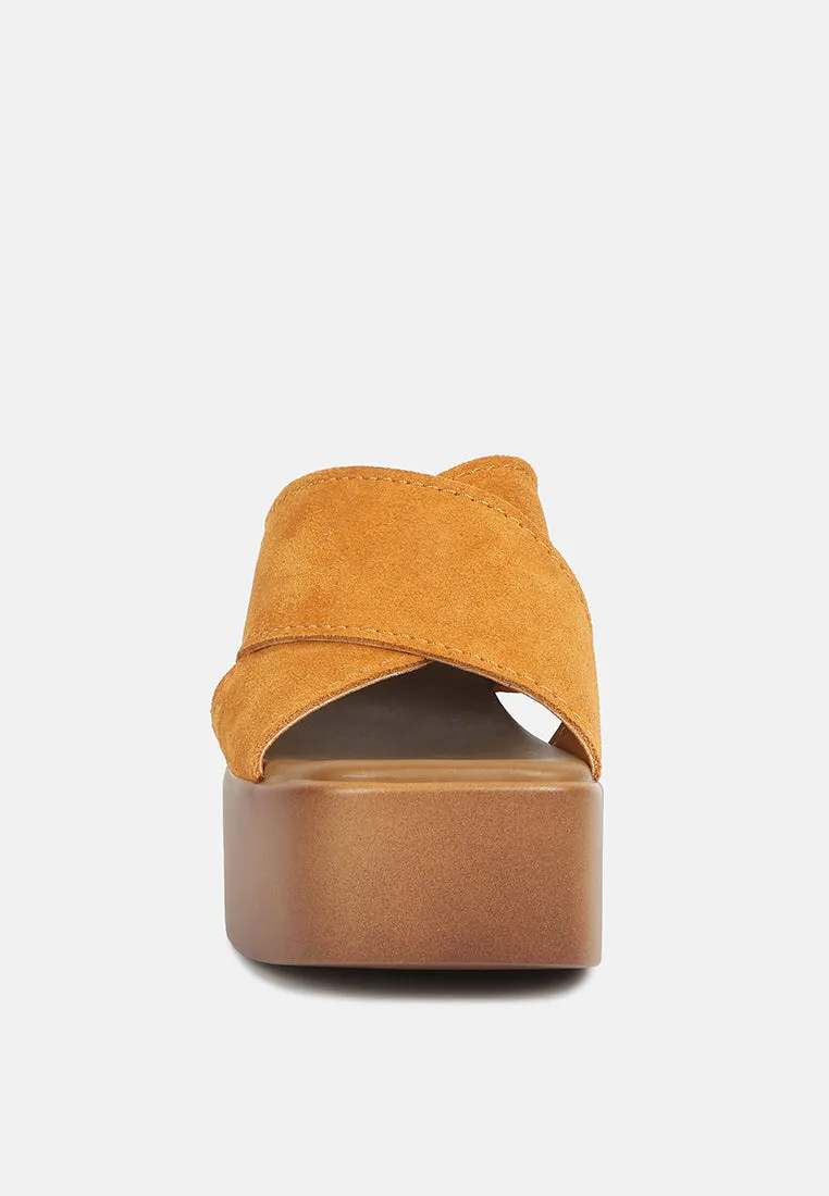 Matrix Criss Cross Strap Block Heel Sandals By Ruw