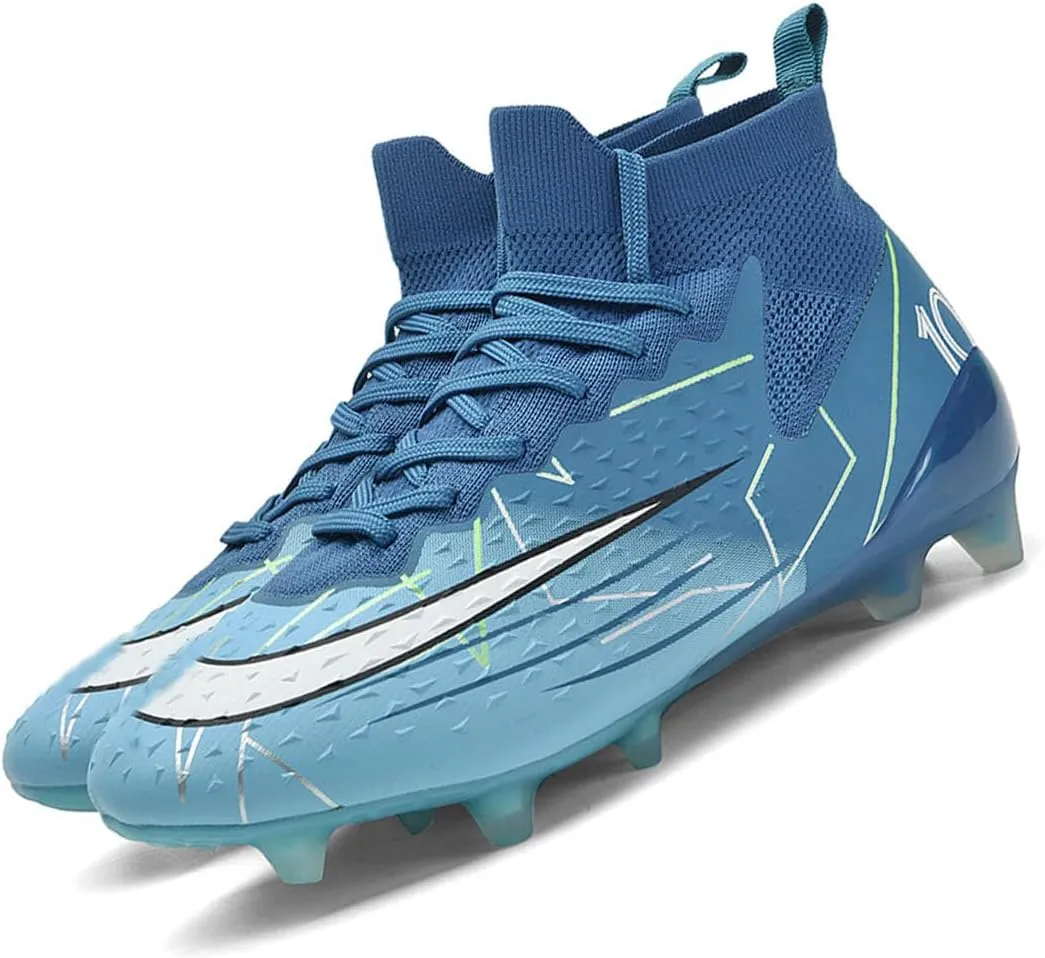 MEBAMY Men's Soccer Cleats Indoor Turf Lightweight Performance Training Soccer Shoes Soft Ground Athletic Football Boots Outdoor