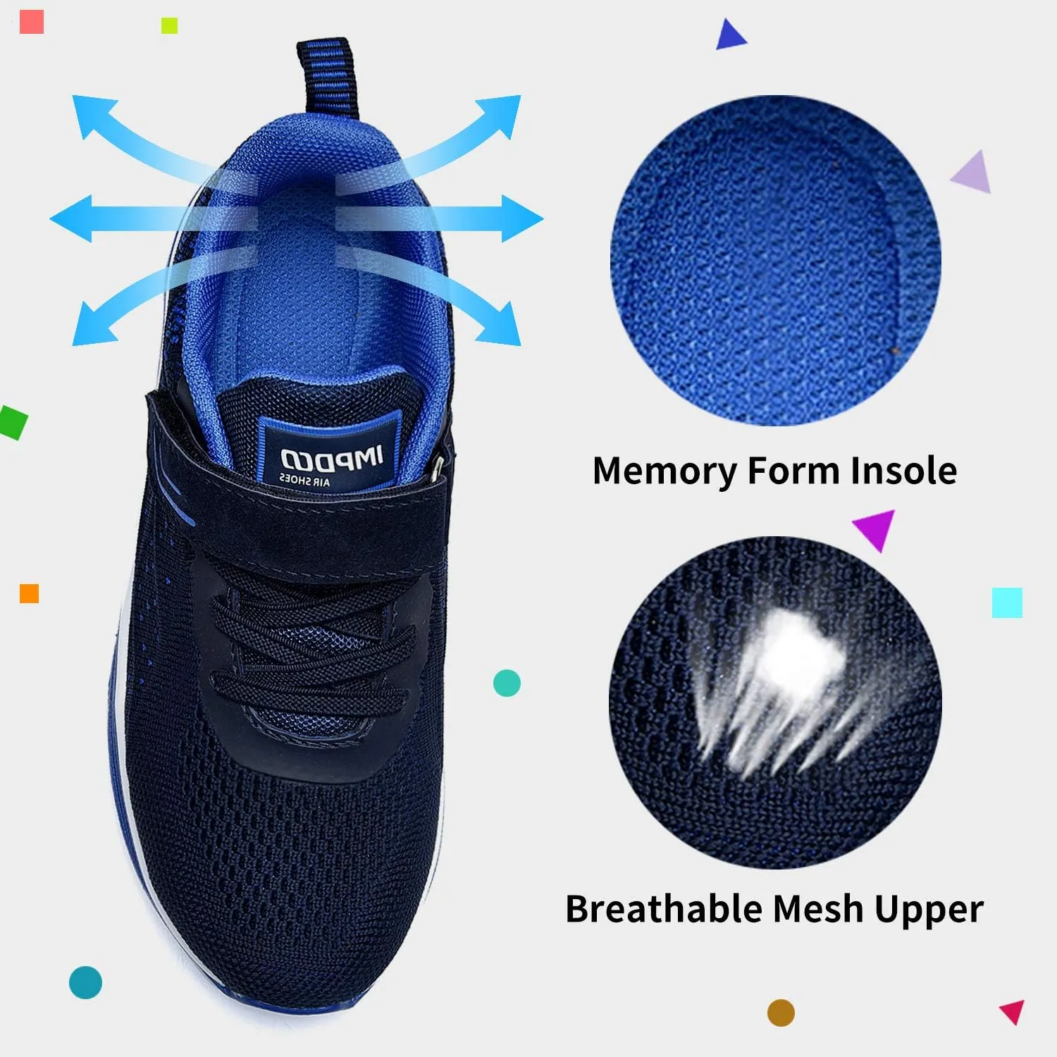 MEHOTO Kid Air Tennis Running Shoes, Athletic Walking Jogging Sport Lightweight Breathable Sneakers for Boys Girls