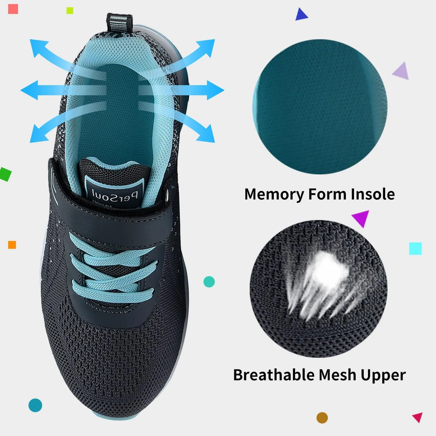 MEHOTO Kid Air Tennis Running Shoes, Athletic Walking Jogging Sport Lightweight Breathable Sneakers for Boys Girls