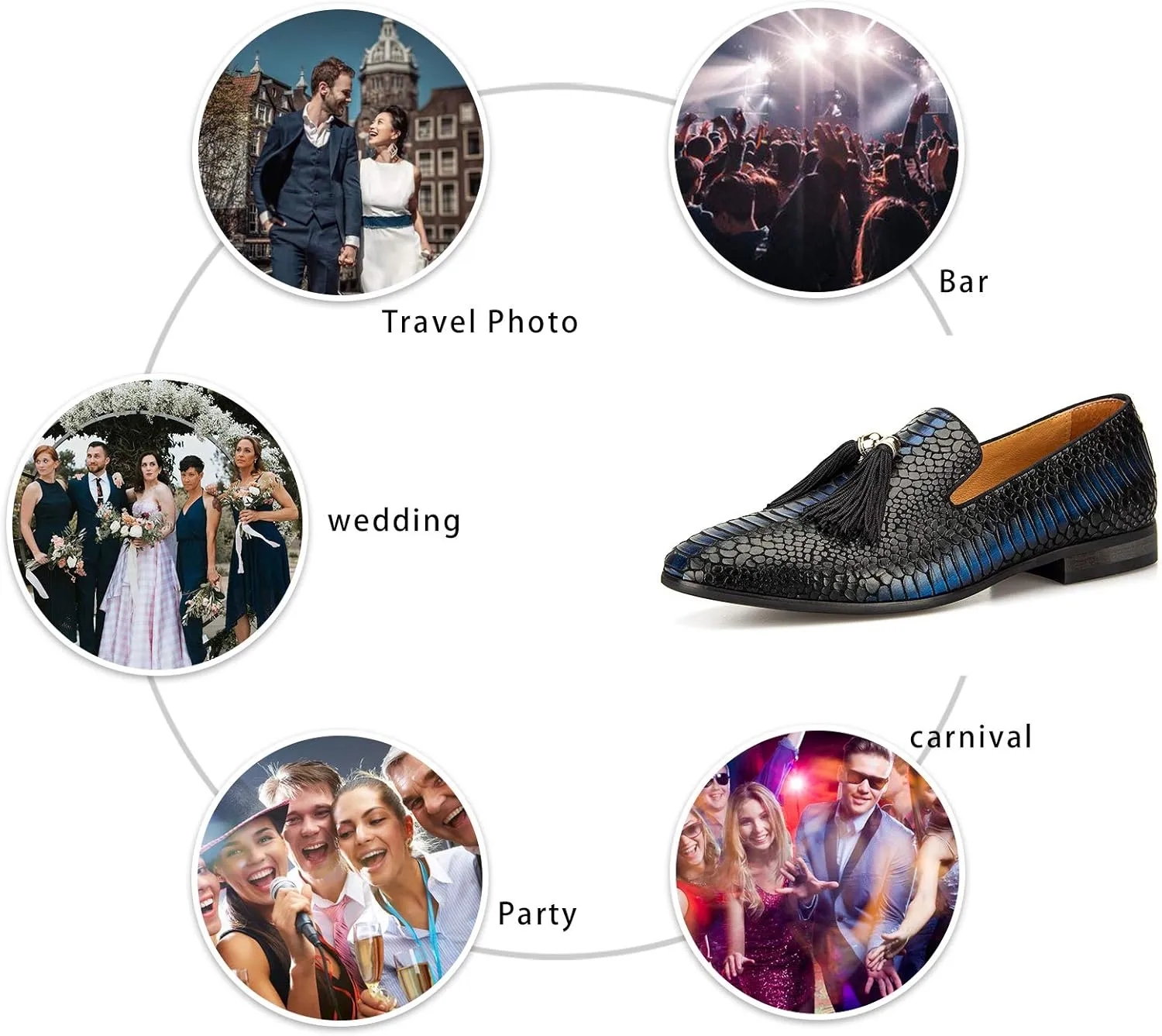 Meijiana Men's Classic Loafers - Wedding & Party Shoes