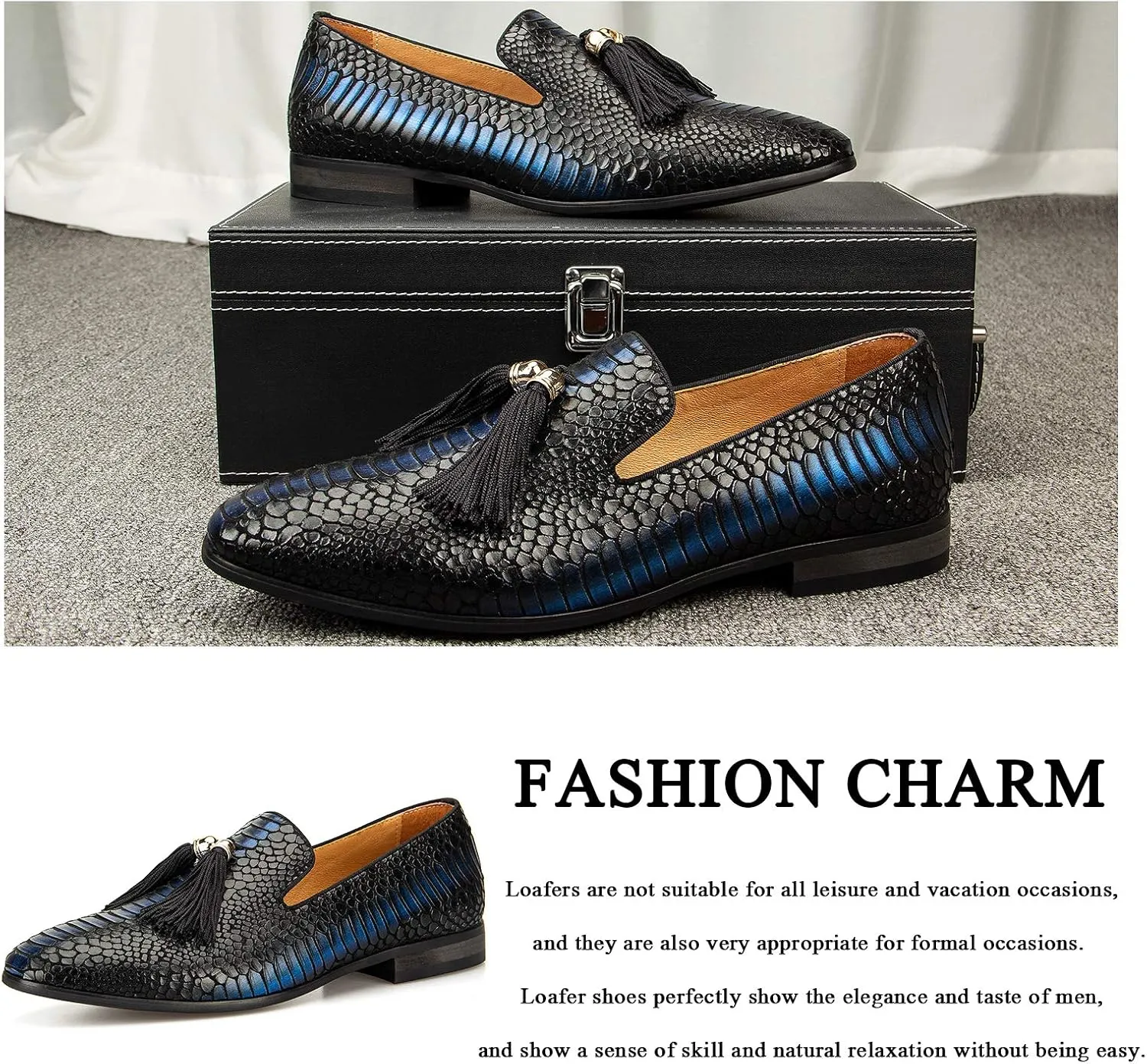 Meijiana Men's Classic Loafers - Wedding & Party Shoes