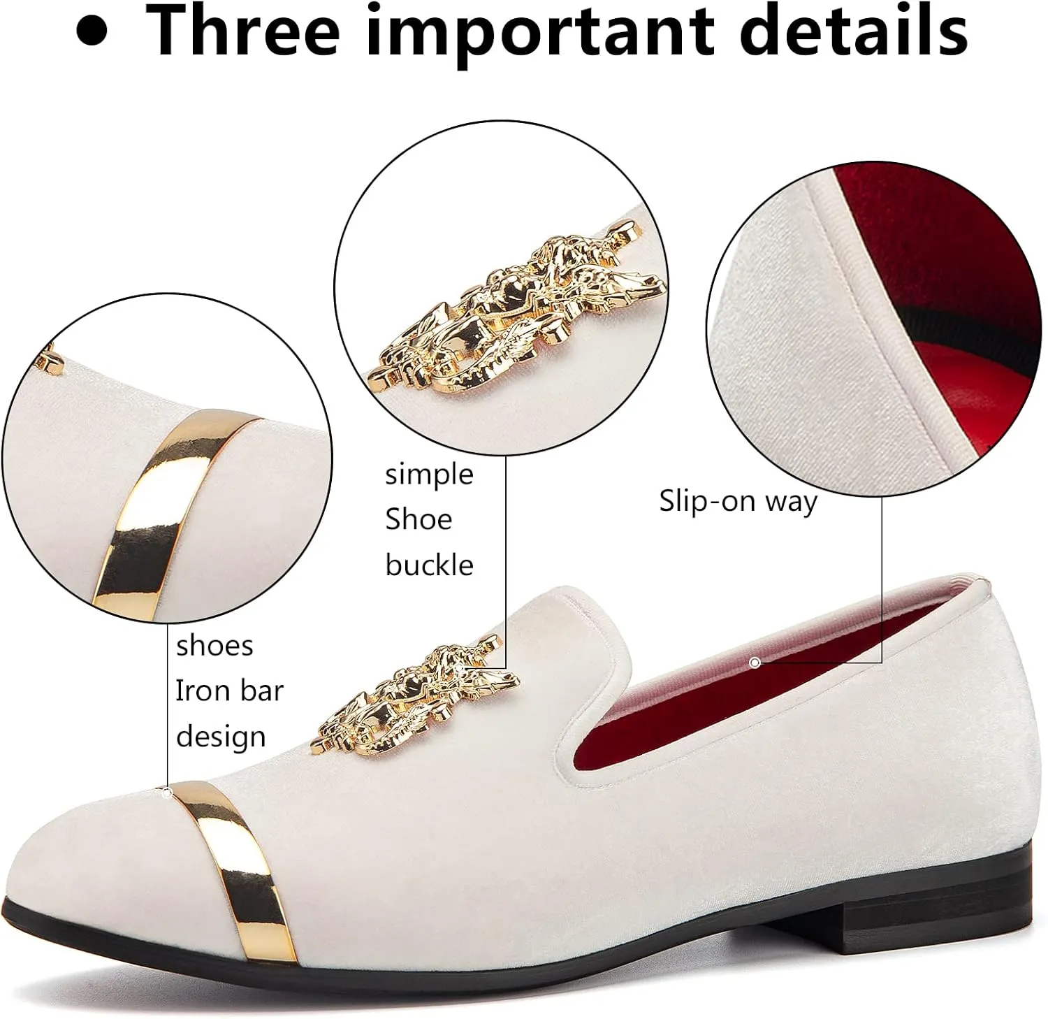 Meijiana Men's Fashion Classic Faux Leather Loafers and Weeding Dress Shoes for Men