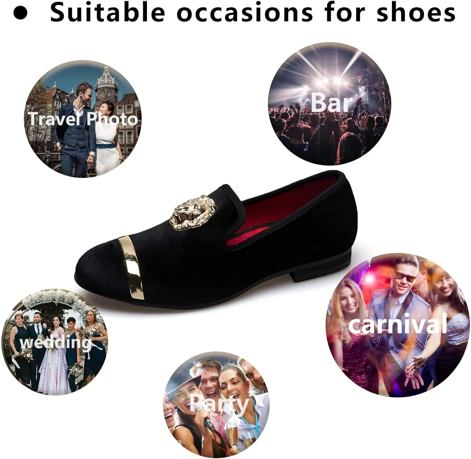 Meijiana Men's Loafers Velvet Shoes Metal Eagle Buckle Wedding Party Smoking Slipper Dress Loafers Shoes for Men
