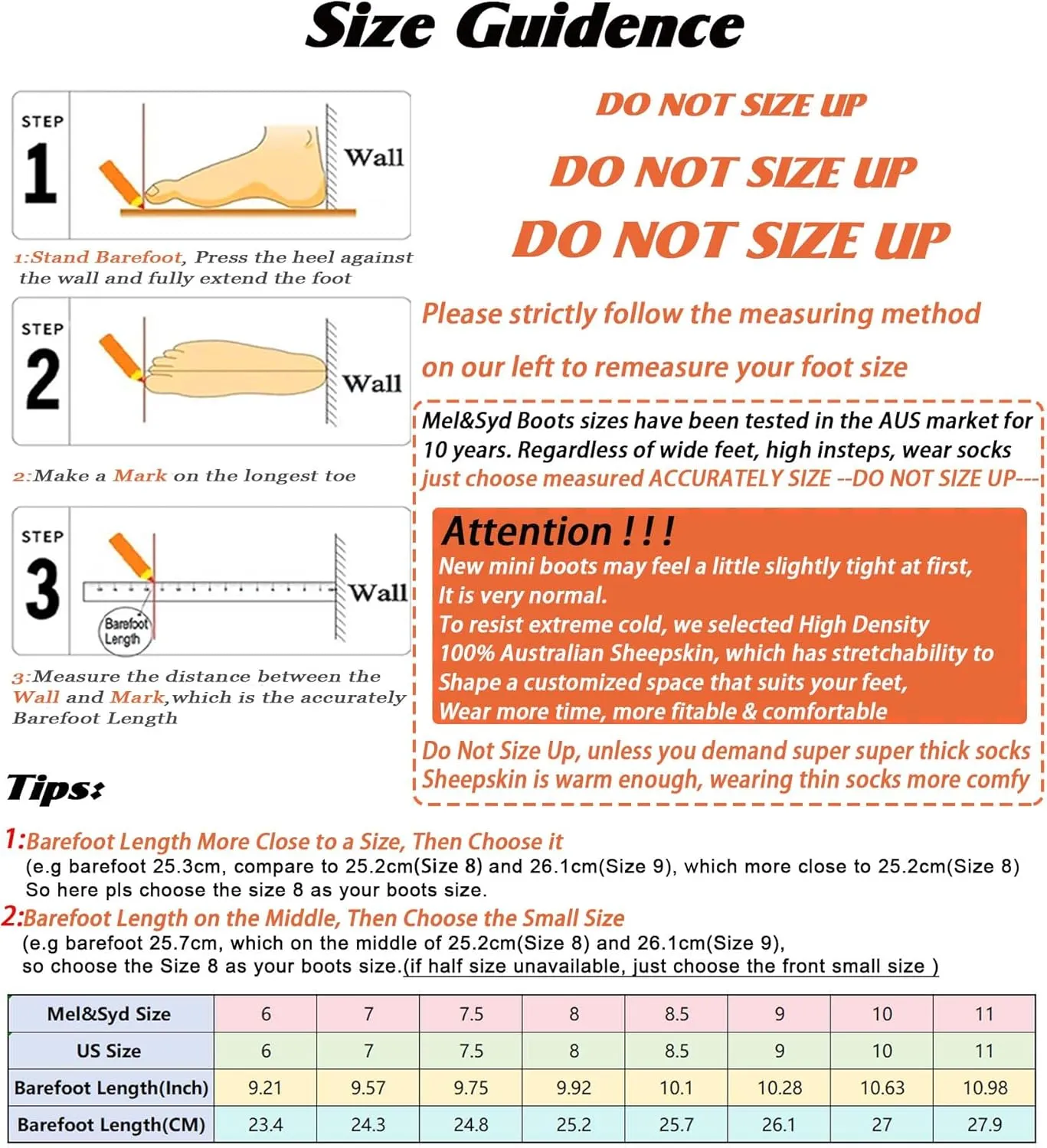 Mel&Syd 100% Australian Sheepskin Boots Womens - Upgraded Memory Foam Insole Waterproof Suede Ultra Mini Boots - Anti-Slip Comfy Winter Shearling Boots for Womens - Ankle Platform Snow Boots for Women