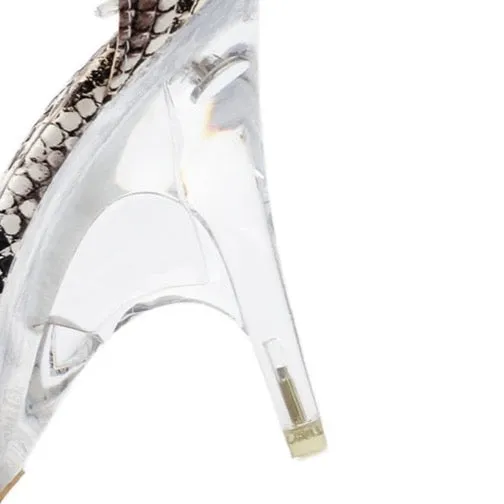 Melandra Snake Pattern Lace-Up Sandals