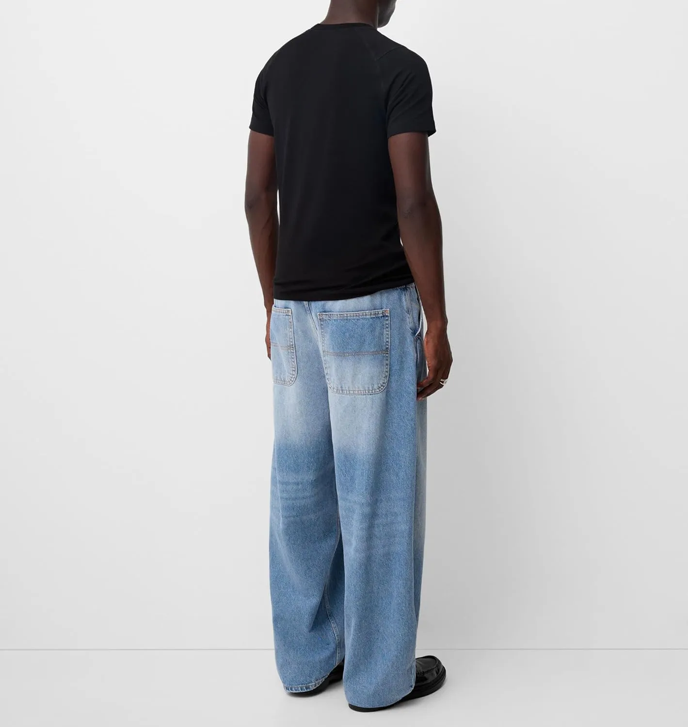 Men Grunge Jeans Vintage Baggy Wide Leg Hip Hop Skater Denim Pants Fashion Casual Loose Fit Trousers Streetwear