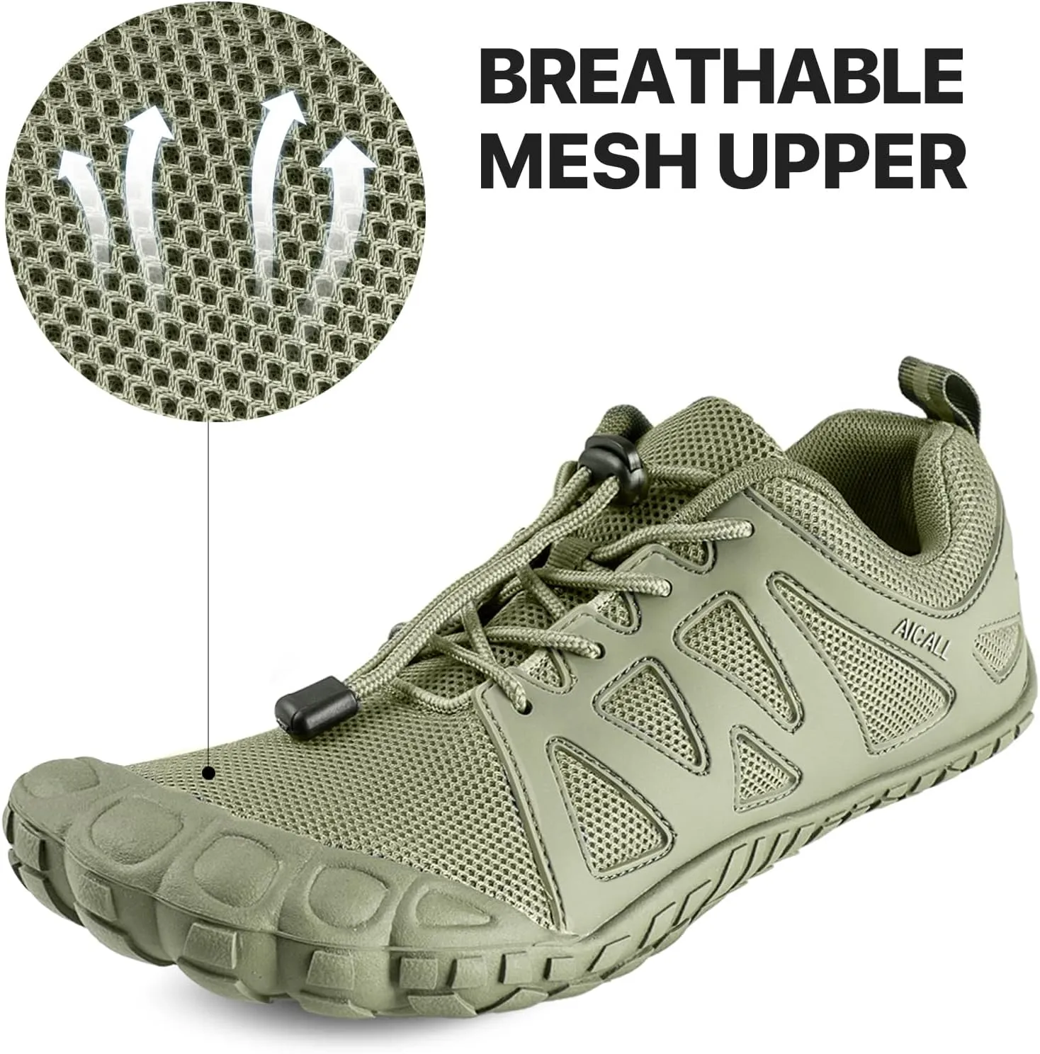 Men Minimalist Wide Toe Box Shoes Mens Hiking Walking Training Water Barefoot Shoes