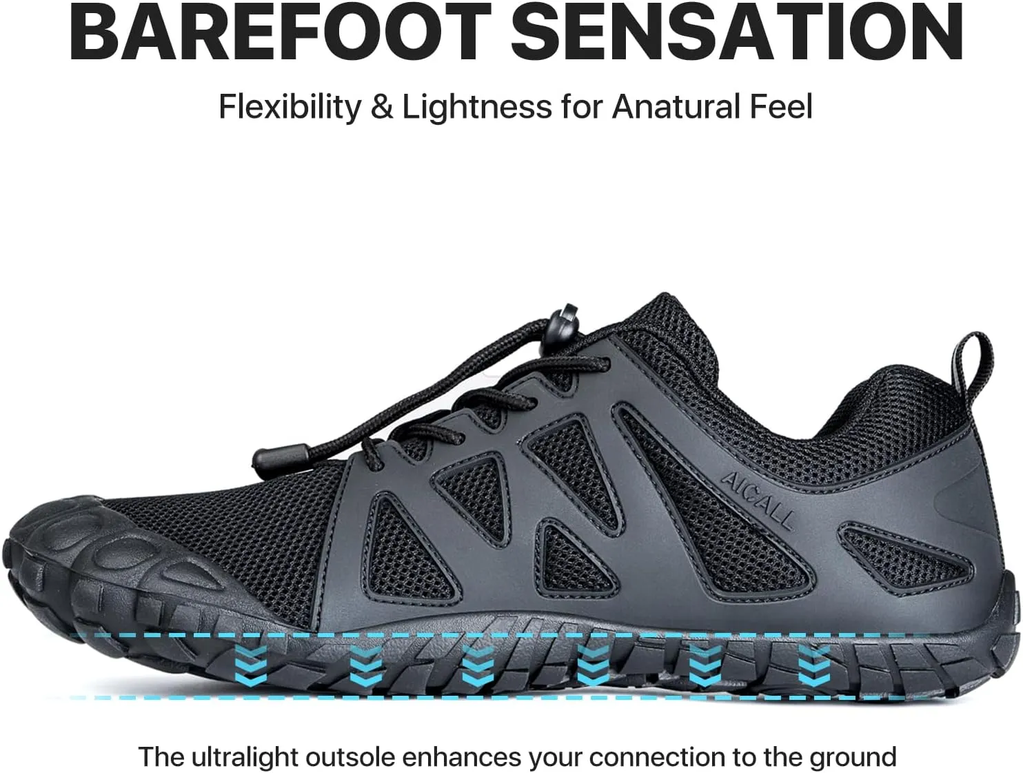 Men Minimalist Wide Toe Box Shoes Mens Hiking Walking Training Water Barefoot Shoes