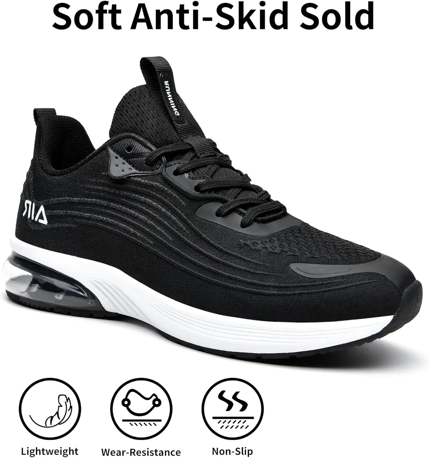 Mens Air Running Shoes Comfortable Walking Tennis Sneakers Lighweight Athletic Shoes for Sport Gym Jogging US 7-12