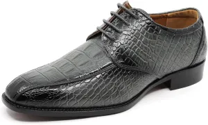 Men's Alligator Crocodile Print Oxford Fashion Lace Up Dress Shoe croco-03
