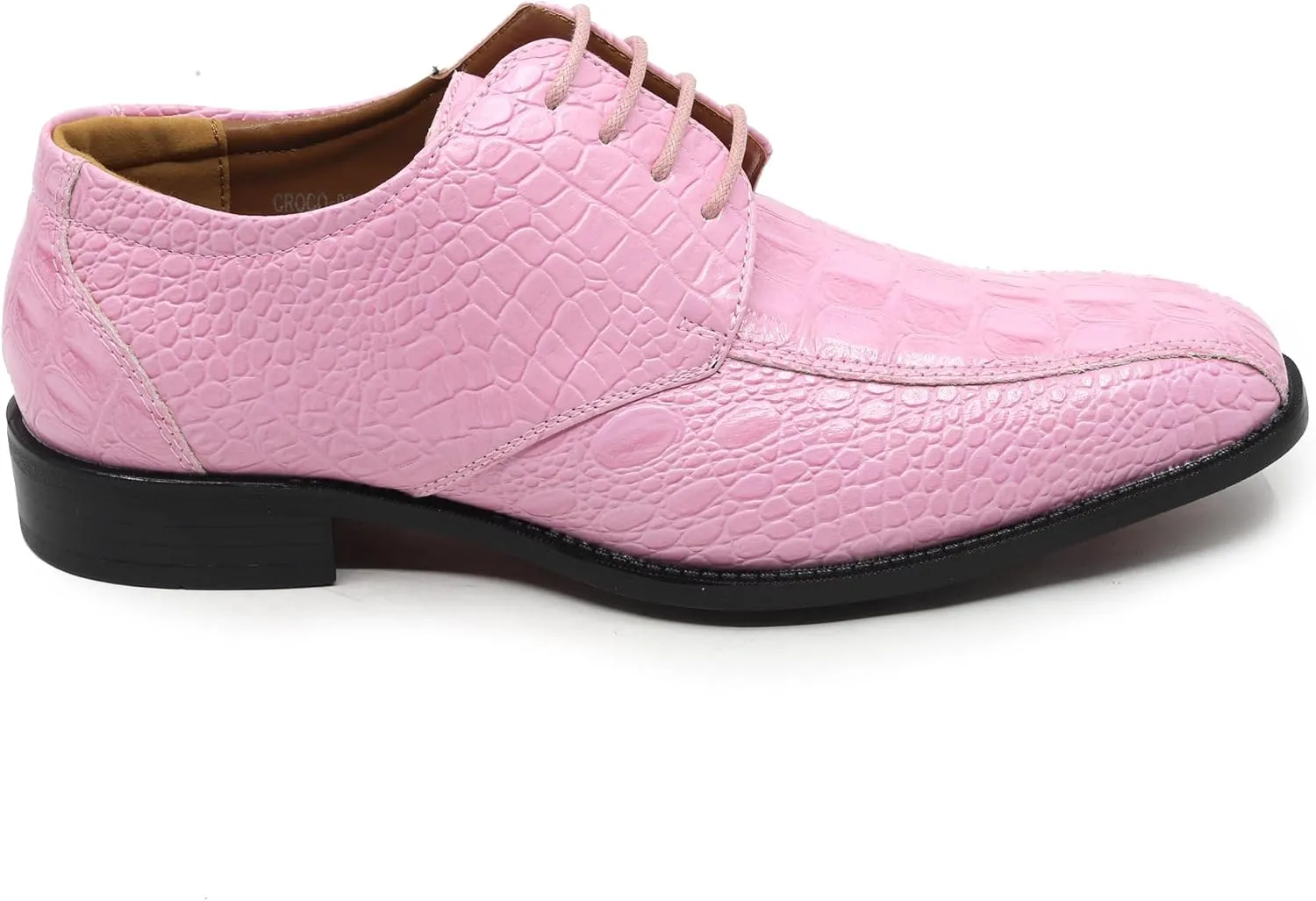 Men's Alligator Crocodile Print Oxford Fashion Lace Up Dress Shoe croco-03