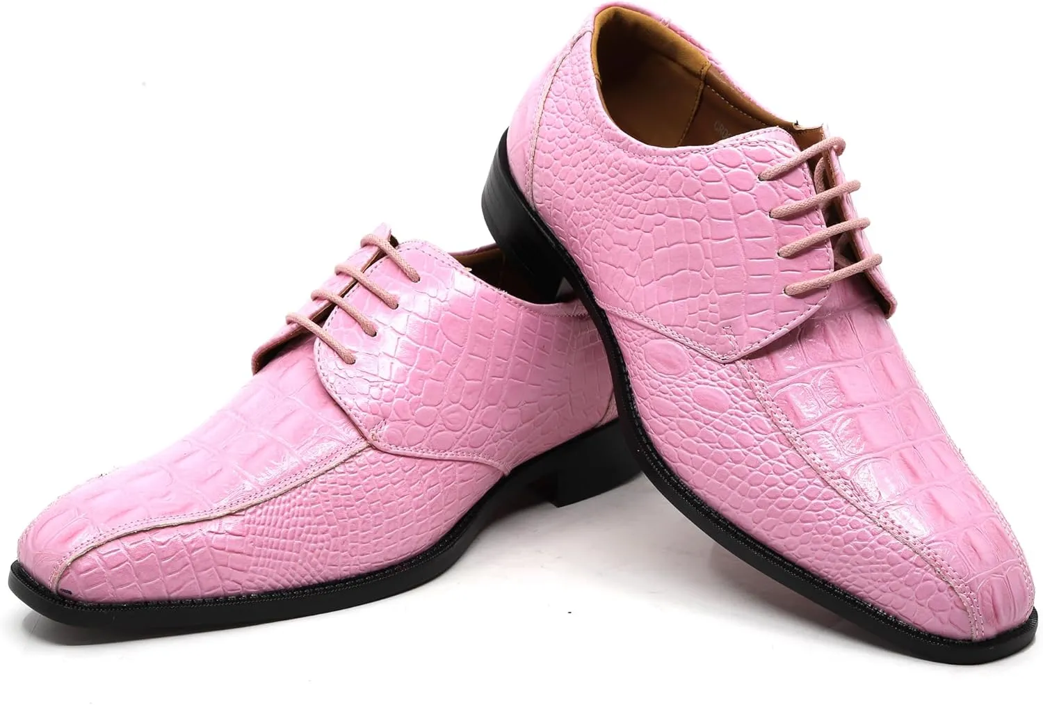 Men's Alligator Crocodile Print Oxford Fashion Lace Up Dress Shoe croco-03