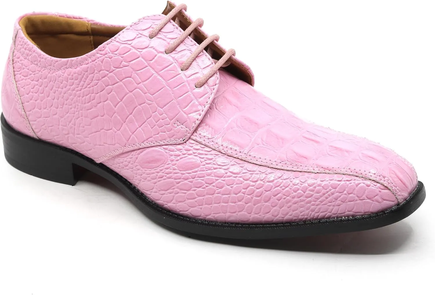 Men's Alligator Crocodile Print Oxford Fashion Lace Up Dress Shoe croco-03
