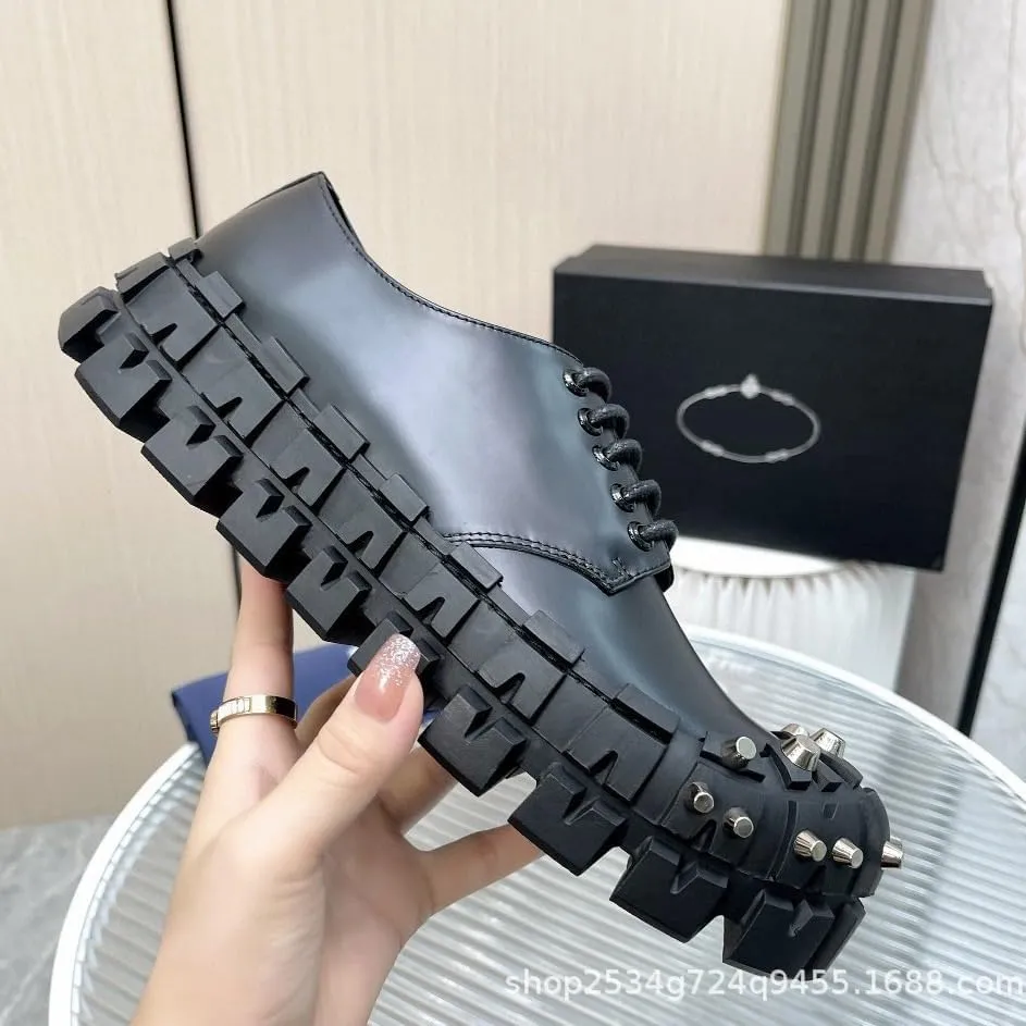 Men's Black Platform Chunky Slip-On Penny Loafers Mens Genuine Leather Dress Shoes