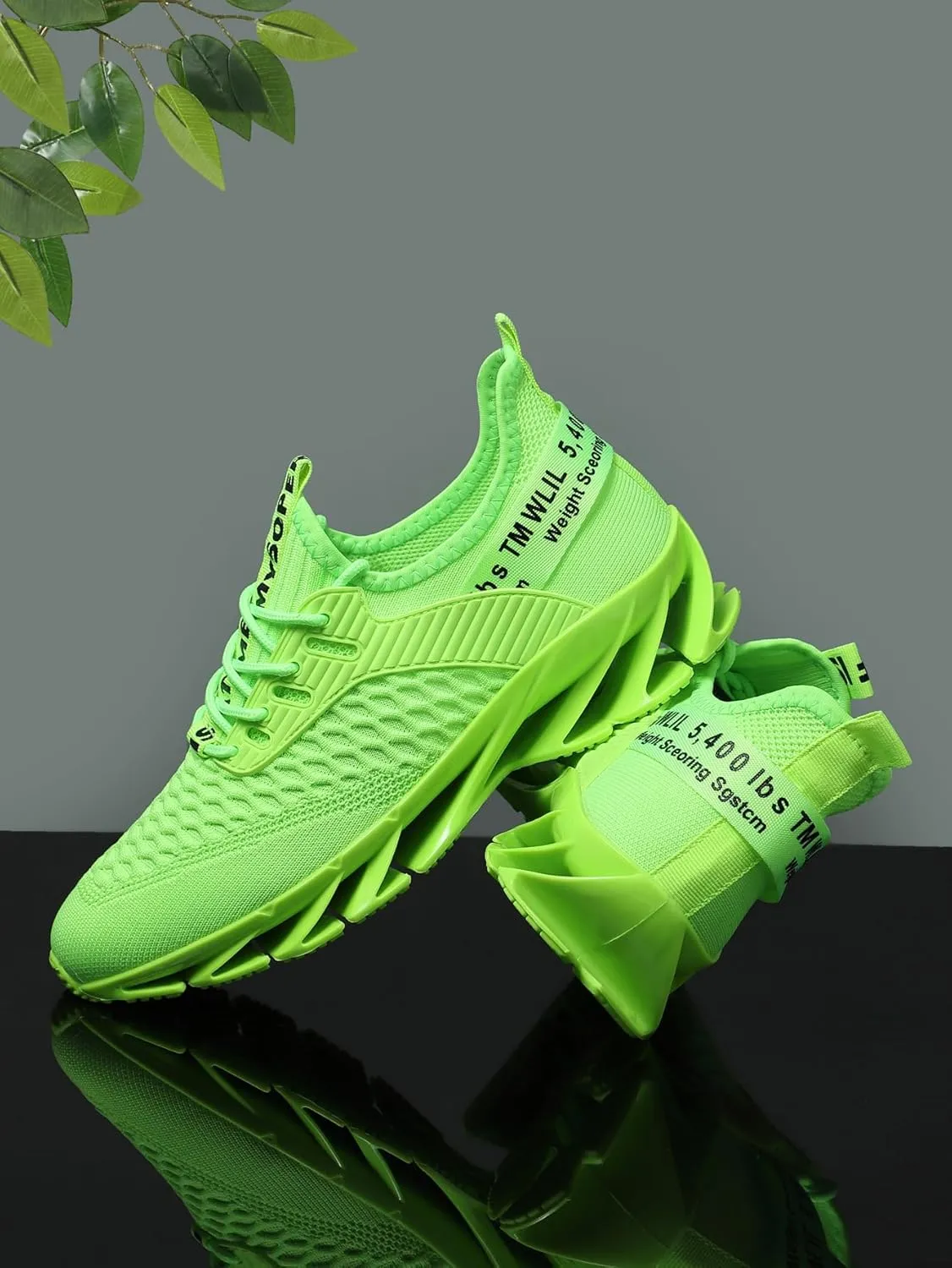 Men'S Breathable Road Running Shoes, Lightweight Sports Sneakers, Lace-Up Closure, Solid Color Fabric Upper,PVC & Rubber Sole, EVA Insole, for Training, Fashion Streetwear, All-Season Comfort,