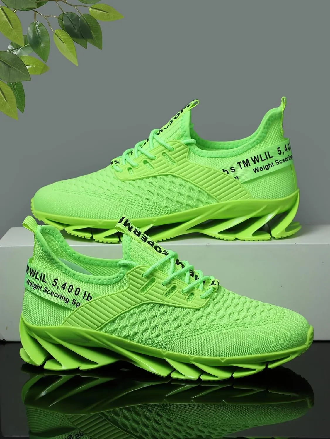 Men'S Breathable Road Running Shoes, Lightweight Sports Sneakers, Lace-Up Closure, Solid Color Fabric Upper,PVC & Rubber Sole, EVA Insole, for Training, Fashion Streetwear, All-Season Comfort,