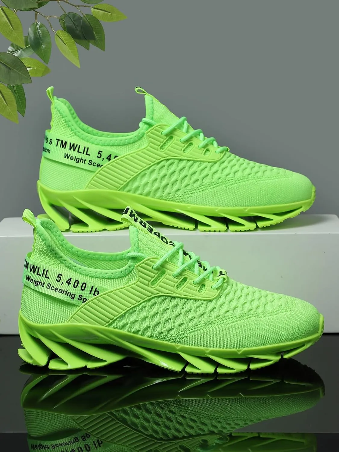 Men'S Breathable Road Running Shoes, Lightweight Sports Sneakers, Lace-Up Closure, Solid Color Fabric Upper,PVC & Rubber Sole, EVA Insole, for Training, Fashion Streetwear, All-Season Comfort,