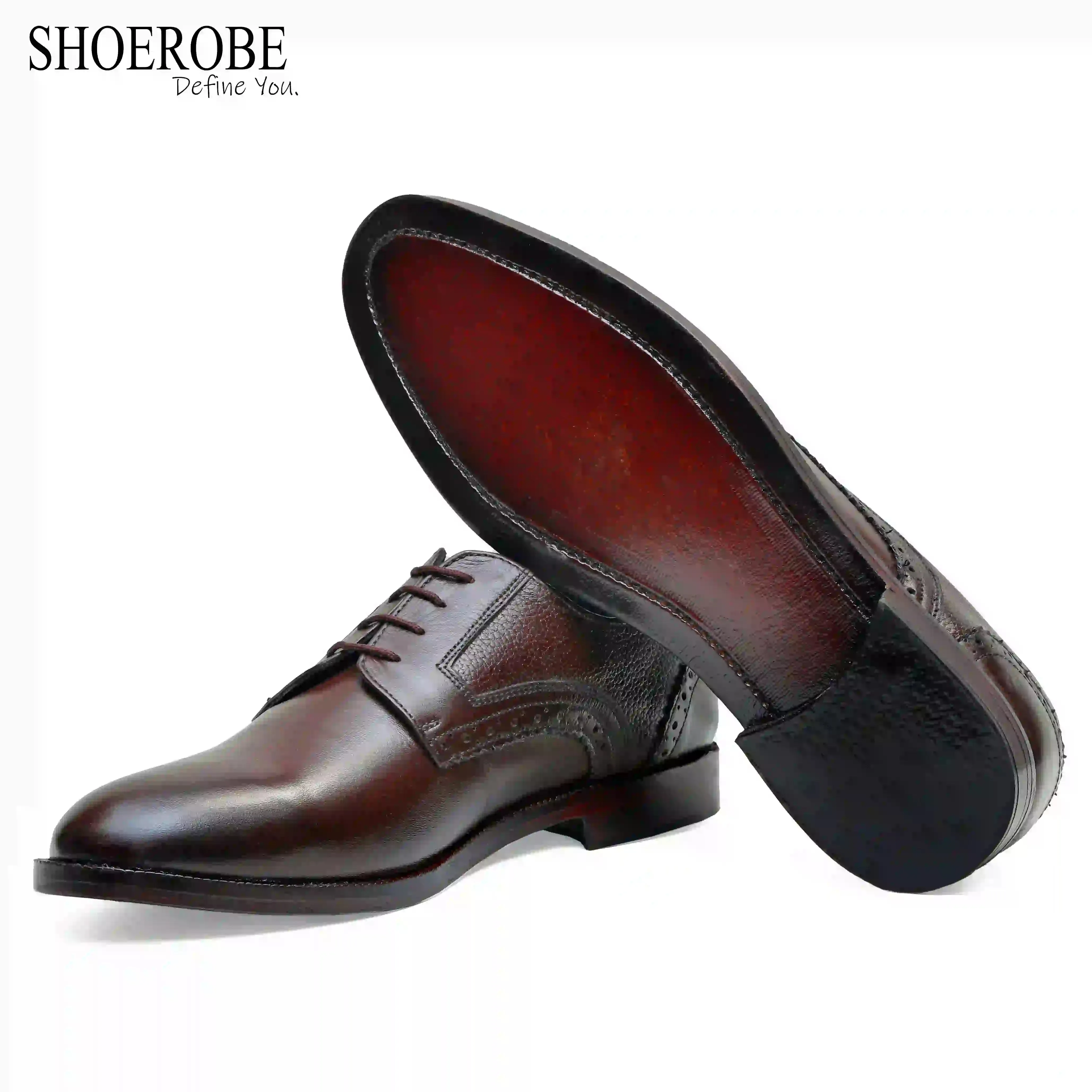 Men’s Brown Derby Handcrafted Dress Leather Shoes